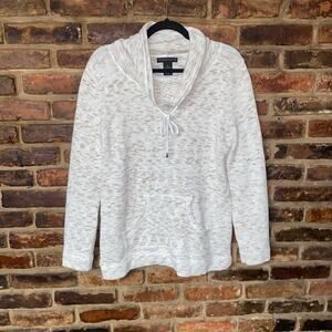 Preswick & Moore Beige Knit Funnel Cowl Neck Pullover Knit Sweater Size Medium